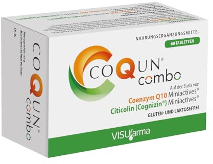 COQUN Combo – Coenzym Q10 & Citicolin für Sehnerv & Netzhaut | 60 Tabletten | einzigartige Wirkstoff-Kombination | Ergänzung zu einer bestehenden Glaukomtherapie