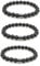 BYSN 3/4 Pcs Armband zur Raucherentwöhnung, Triple Mens Power Therapeutic Armband, Personalisierter Ausstiegsbegleiter, Spirituelles Armband für positive Energie (Schwarz)