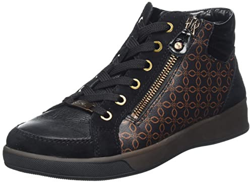 ara Damen ROM Sneaker, SCHWARZ,Moro, 39 EU