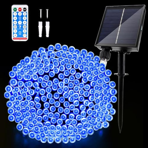 JIMACRO Solar Lichterkette Außen, 22M 200LED mit Fernbedienung, Wasserdicht für Draußen, Party, Hochzeit, Weihnachten