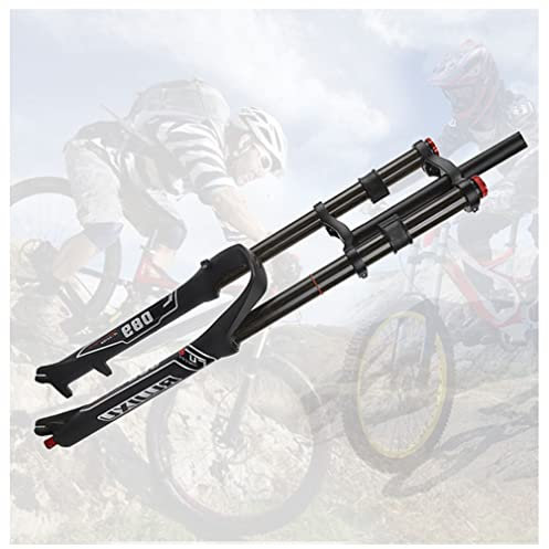 QHIYRZE Mountain Bike Forcella Anteriore Sospensione Pneumatica da Bici MTB 26 27,5 29 Pollici Downhill MTB Aria Forcella Viaggio 130mm Regolazione del Ritorno Forcella Biciclette