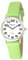 Ravel - orologio con cinturino unisex di facile lettura con grandi numeri - Quadrante bianco/argento tono/verde lima