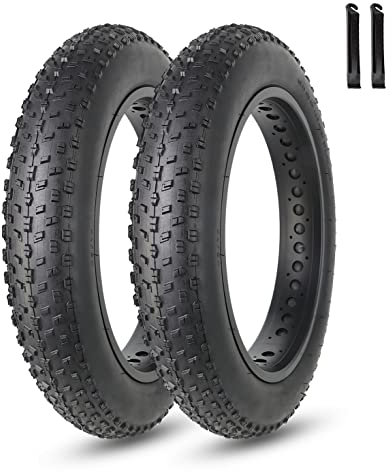 MOHEGIA Fat Tires 66 x 10,2 cm, zusammenklappbar, Elektro-Fat-Fahrradreifen, kompatibel mit breitem Mountainbike-Fahrrad (2 Stück)