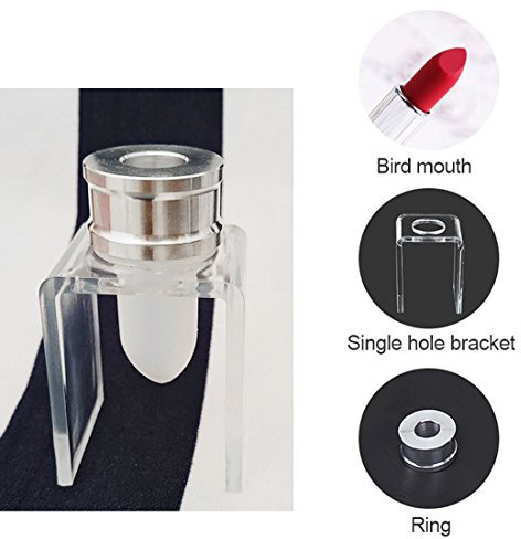 3 Piece Set DIY 12.1 mm Simple Lipstick Filling Tube Birdmouth Silicone Mould Aluminium Ring Single Hole Holder Homemade Lipstick Tool Simple Set