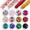 AOOWU Chunky Glitter, 12 Colors 3D Nail Art Glitter Sequins for Festival Nails & DIY Art (Holographic, Face, Body & Eye)