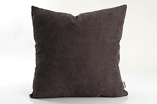 deco-raum Dekokissen 45x45cm mit Füllung und Bezug Kopfkissen für Bett Sofa Sofakissen Zierkissen Kissenbezug aus Polyester Abnehmbar Waschmaschinenfest Anthrazit 1 Stück