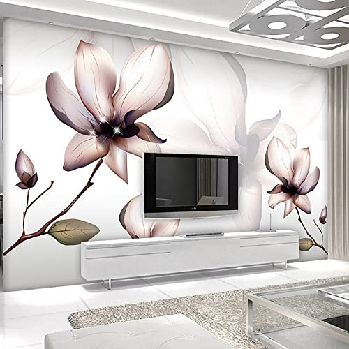 MERVOS Carta da parati murale 3D autoadesiva pvc carta da parati fiori lilla soggiorno camera da letto decorazione