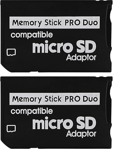 Skywin Adaptador de Memory Stick, Micro SD a Memory Stick PRO Duo compatible con PSP, cámara, Handycam