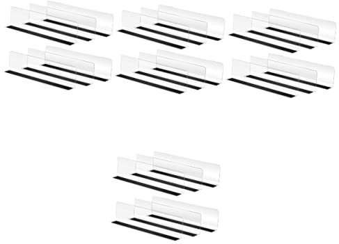 ABOOFAN Pcs Shelf Divider Shelves Plastic Shelving Plastic Shelf Divider Plates Drawer Dividers Supermarket Shelf Separator Shelf Clapboard Wooden Rack Cupboard Magnetic Stripe
