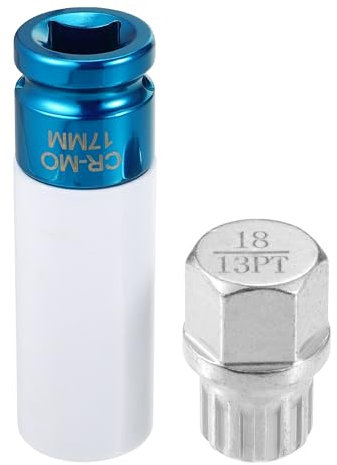 A ABSOPRO Juego de 18/13 Tuercas de Seguridad para Ruedas con Protector de Llave para BMW