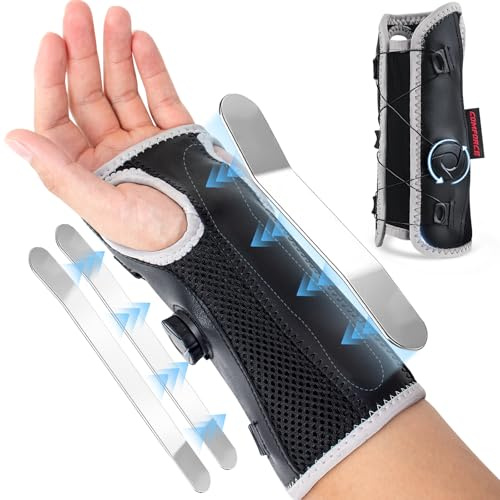 COMFORCE Wrist Brace Handgelenk Bandagen, Handgelenkstütze mit Verstellbarer Knopf für Linke Rechte Hand, Handgelenkbandage für Karpaltunne Arthritis, Sehnenscheidenentzündung (5,5''-9,5'')