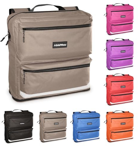 AbleWear Grey Mobility Scooter Bag - Expandable Storage | Disability Aids | Electric Mobility Scooter Bag