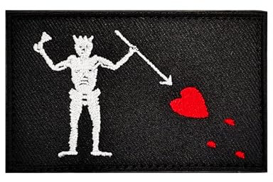 Blackbeard Patch Pirate Edward Military Badge Emblem Patch Lustiger Moral Patch Moral Patch Meme Patch Haken und Schlaufe Gestickter Patch für taktische Rucksäcke Kleidung Jeans Hüte Taschen Helme