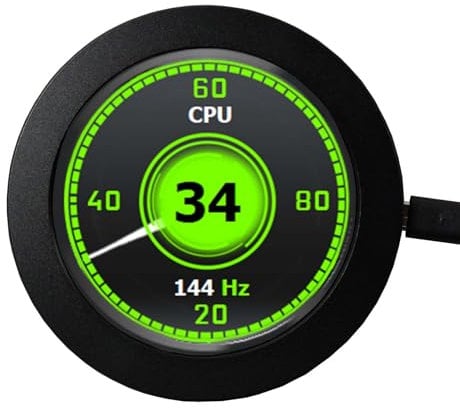 VSDISPLAY 7.4cm 2.1 inch 480X480 IPS 450nit LCD Round Monitor,mini Video Port,Micro USB Power,for DIY CPU GPU Temperature PC Case Display