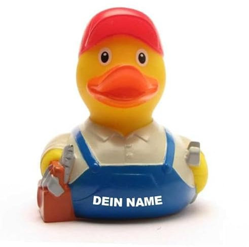 DUCKSHOP Badeenten - personalisierbar (Handwerker Ente)