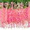 Muccp 2 Pack 20 Branches Artificial Wisteria Hanging Flowers 6 Feet Wisteria Vine Silk Wisteria Flowers Garland for Wedding DIY Party Garden Home Decor (Pink)