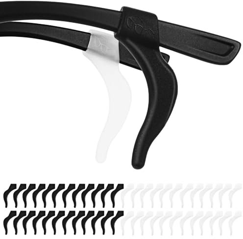 JIEYAO 24 Pairs Glasses Ear Grips, Anti Slip Silicone Ear Hook, Eyeglasses Ear Cushion Stop Glasses Slipping Down Nose Eye Glasses Temple Tips Sleeve Holder Eyeglass Retainer for Sunglasses Glasses