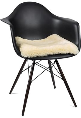 Hofbrucker® Premium Lammfell Sitzkissen, Sitzauflage, weich atmungsaktiv, für Esszimmerstühle, Bürostühle, Bank & Sofa, rutschfest, natürliche Wärmeregulierung, hochwertig & langlebig (gelb)