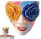 Pot de fleurs pour le visage, pots de fleurs colorés, avec visage abstrait, en résine et yeux de rose, cache-pot succulent pour d'intérieur et d'extérieur, esthétique, peint à la main, amusant