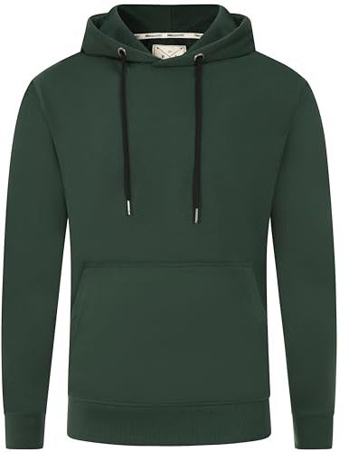 Blu Apparel Men's Overhead Hoodie Hoodies for Men Activewear Midweight Hooded Sweatshirt