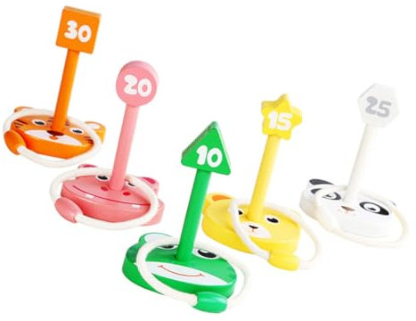 Happyyami 1 Satz Ringspiel für kinderspielzeug Kindergeburtstag Family Game familienspiel Ringwurfspiel für Wurfspiel auf Tierholzbasis Wurfspiel hölzern