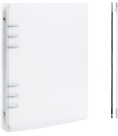 OTCRAFT A5 Ringbucheinband mit 6 Ringen, sauberes, transparentes weiches PVC, für nachfüllbare Notizbuchhülle mit matter Oberfläche für Stempel und Stanzschablonen (transparent)