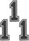 PATIKIL Iron on Numbers Patches, 3 Pack Chenille Number Patches Embroidered Patch for Repairing Jeans Clothing Bags Hats Shirts Craft, Black Number 1