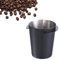 Black Dosing Cup, 53mm Espresso Coffee Dosing Cup Coffee Grinder Powder Feeder Barista Tool, Stainless Steel