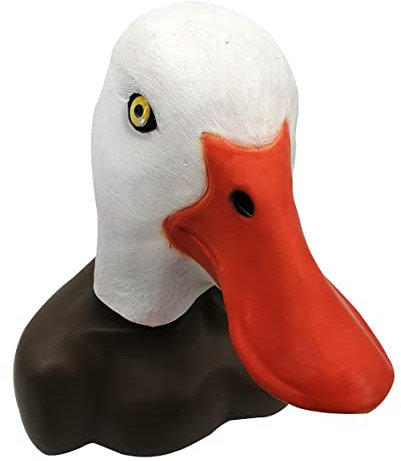 UIUKDWUC Ente Kopfbedeckung Latex Vollgesichtsmaske Party Cosplay Kostüm Requisiten für Halloween