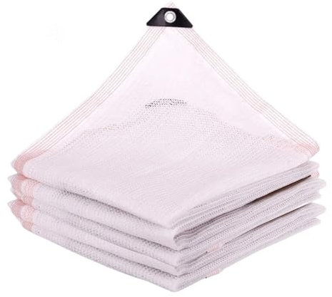 YCXMBH Red de Sombra de HDPE Blanca, 40-80%, for Exteriores, Anti-UV, for Plantas suculentas y bonsáis(3PIN White Net,4mx4m)
