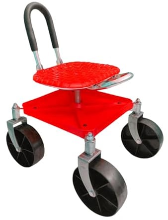 Gartenhocker Mit Rollen Arbeitssitz, 150 kg Tragfähigkeit, Höhenverstellbar