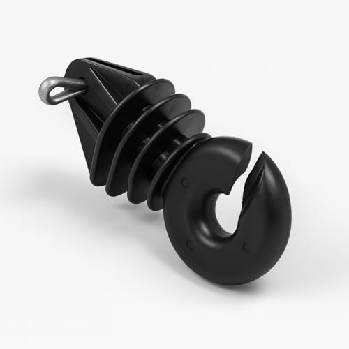 ERPINA® 25er Pack Splintisolatoren für Winkeleisenpfähle - geeignet für Litze, Draht & Seil – UV-beständig – wetterfest aus Polyethylen inkl. Splinte für Weidezaun, Koppelbau, Herdenschutz
