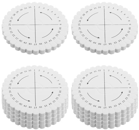 SHINEOFI 20 Pcs Kumihimo Braiding Discs, 10 cm Round Boards, 32 Slots | Portable weaving tools for friendship bracelets, embroidery, cord braiding and DIY jewellery making