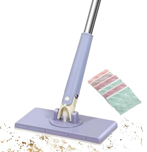 Portable Mini Mop - 360 Degree Rotating Mop Head | 36.6 Inch Reusable Cleaning Tool , Handheld Floor Cleaner For Indoor Edges, Corners, And Household Home Use By Adults, Men, Women