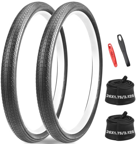 Neumáticos de Bicicleta MEGHNA 20/24/26 Pulgadas - Par de neumáticos BMX 20/24/26 x 1,75 Pulgadas, Abrigo de para Bicicleta BMX para niños, Bicicleta MTB