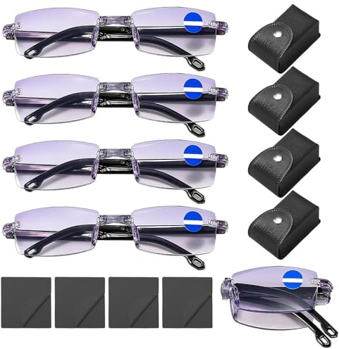Toimveok 4 Pcs Smart Focus Brille die Sich Automatisch der SehstäRke Anpasst Intelligente Zoom Brille Fokuseinstellung Autofokus mit Automatischer Sehstärke