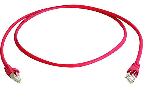 Telegärtner RJ45 (croisé) réseau Informatique Câble de raccordement Cat 6a S/FTP 2.00 m Rouge Ignifuge, sans halogène