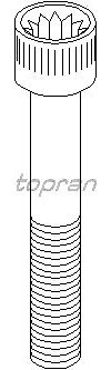 TOPRAN Schraube, Gelenkwellenflansch, M8, Innenvielzahn, Kohlenstoffstahl