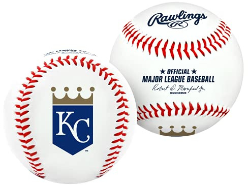 Rawlings | MLB Team Logo Baseball | Kansas City Royals | Official | White