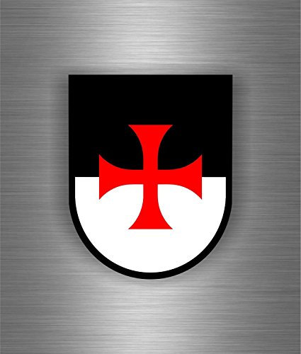 Akachafactory Aufkleber, selbstklebend, Wappen Malteserkreuz, Tempelritter