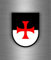 Akachafactory Aufkleber, selbstklebend, Wappen Malteserkreuz, Tempelritter