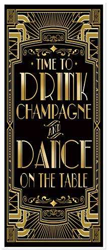 musykrafties Goldenen 1920er Gatsby Themenparty Türabdeckung 72x30 Zoll - Dance on The Table