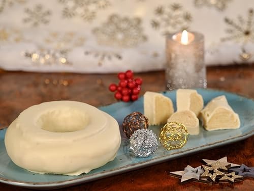 Bäckerei Nestler I Handgefertigter Baumkuchen 1 Ring mit weißer Schokolade umhüllt I nach Familienrezept gebacken I vom Handwerksbäcker aus dem Erzgebirge I Handwerkliches Qualitätsprodukt