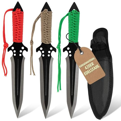 Punisher Knife Throwing - Wurfmesser - Survial mit Scheide - Gürtelmesser - Messer Outdoor - Freizeitmesser - schnelles Werfen - Zombie Messer