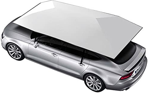 Semi-Automatic Carport Car Umbrella Tent, Car Cover Car Tent - 4.2M Semi-Automatic, Universal Manual Carport Canopy Sun Shade, Sunproof Car Canopy Cover, Automobile Protection Car Umbrella F
