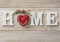 decomonkey Fototapete Home Haus 400x280 cm Design Tapete Fototapeten Tapeten Wandtapete moderne Wand Schlafzimmer Wohnzimmer Holz Herz Holz braun rot