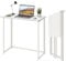 Dripex Mesa Escritorio Plegable, Mesa Ordenador, Compacto sin ensamblaje, Mesa de Estudio para Casa Oficina, Escritorio para computadora Manualidades, Blanca, 80 x 45 x 74 cm