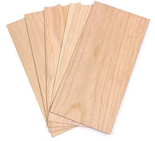 wodewa Holz Furnier Set 2mm Starkfurnier Kirsche 60x14cm 10er Set Sägefurnier Bastelholz Platten Echtholz Holzfurnier zum Basteln Holzplatte Bastelset Modellbau DIY