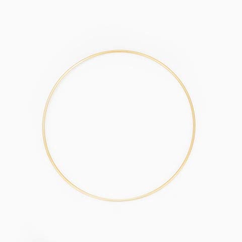 NaDeco Metallring in Gold beschichtet, wählbar in den Größen 20, 30,40 und 50cm Metallringe zum Basteln Drahtring zum Basteln Wickeltechnik Hoops Traumfänger Ring Makramee Ring, Größe:Ø 30 cm