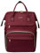 LOVEVOOK Rucksack Damen mit 17 Zoll Laptopfach, Wasserdicht Laptoprucksack Schulrucksack mit USB Ladeanschluss, Rucksack für Uni Arbeit Reise Business Weinrot